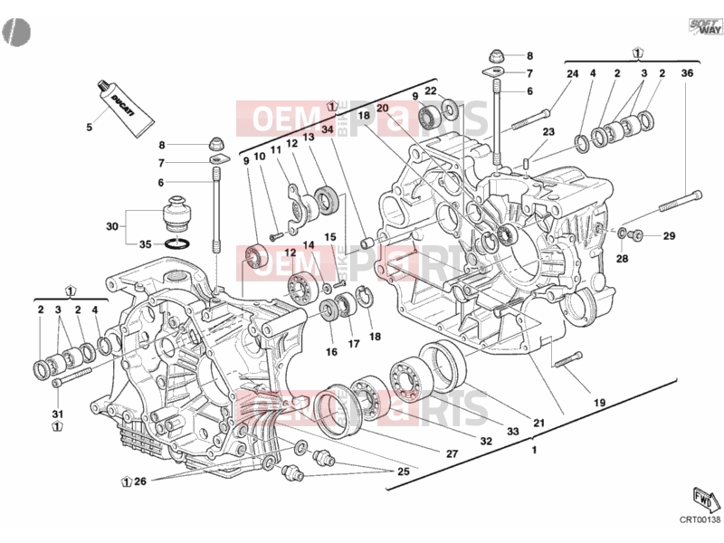 DUCATI 2005 Monster S4R CRANKCASE » ENGINE CASE