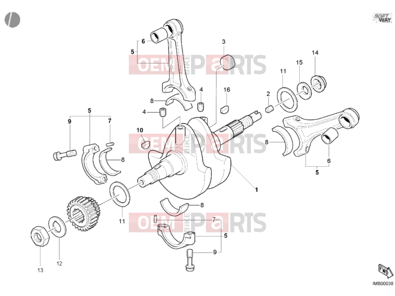 DUCATI 2005 Monster S4R CRANKSHAFT » ENGINE CASE