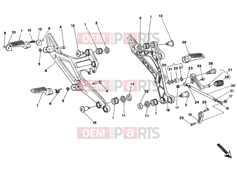 DUCATI 2004 Monster 400 FOOTREST » FRAME