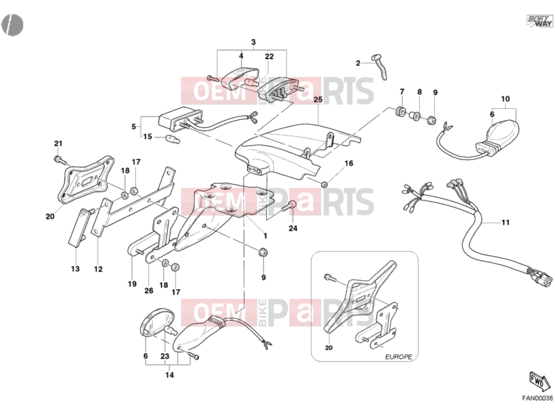 DUCATI 2004 Monster 800 TAILLIGHT » LIGHTING SYSTEM