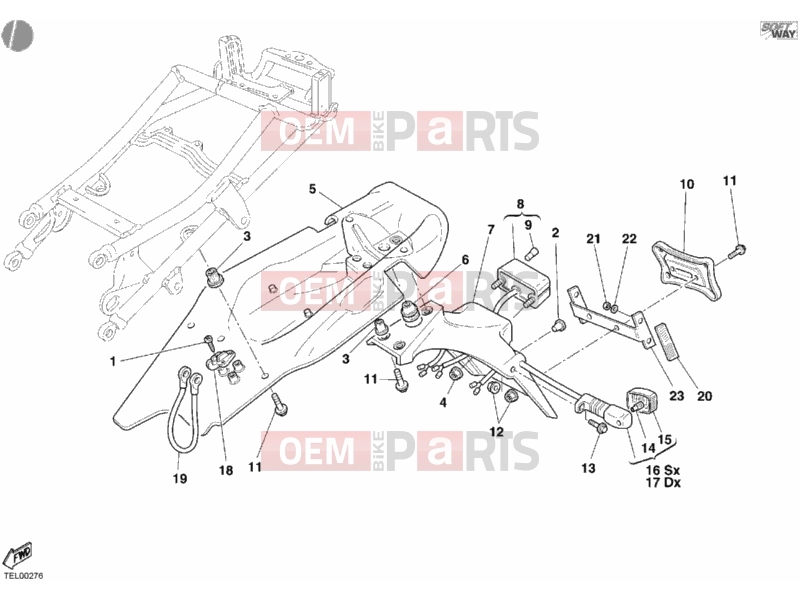 DUCATI 2004 998 Final Ed. REAR MUDGUARD » PLASTICS