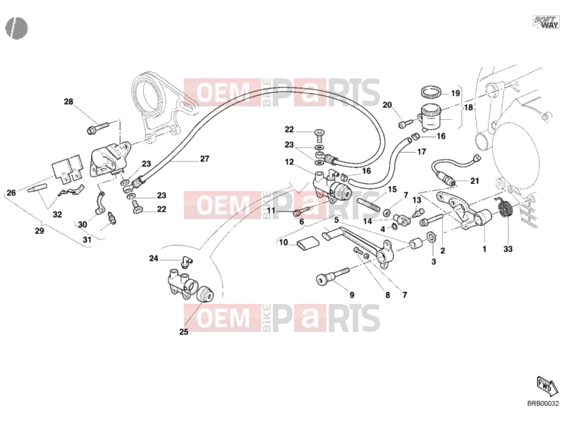 DUCATI 2004 998 Final Ed. REAR BRAKE SYSTEM » BRAKING SYSTEM