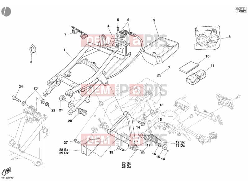 DUCATI 2004 998 Final Ed. Single-Seat REAR FRAME BIPOSTO » FRAME