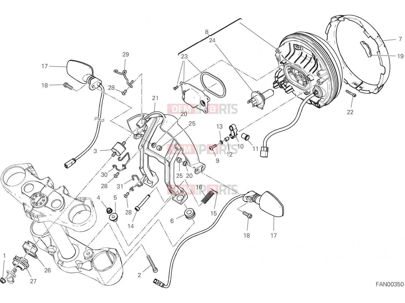 DUCATI 2021 Scrambler ICON HEADLIGHT [MOD:SCR800]