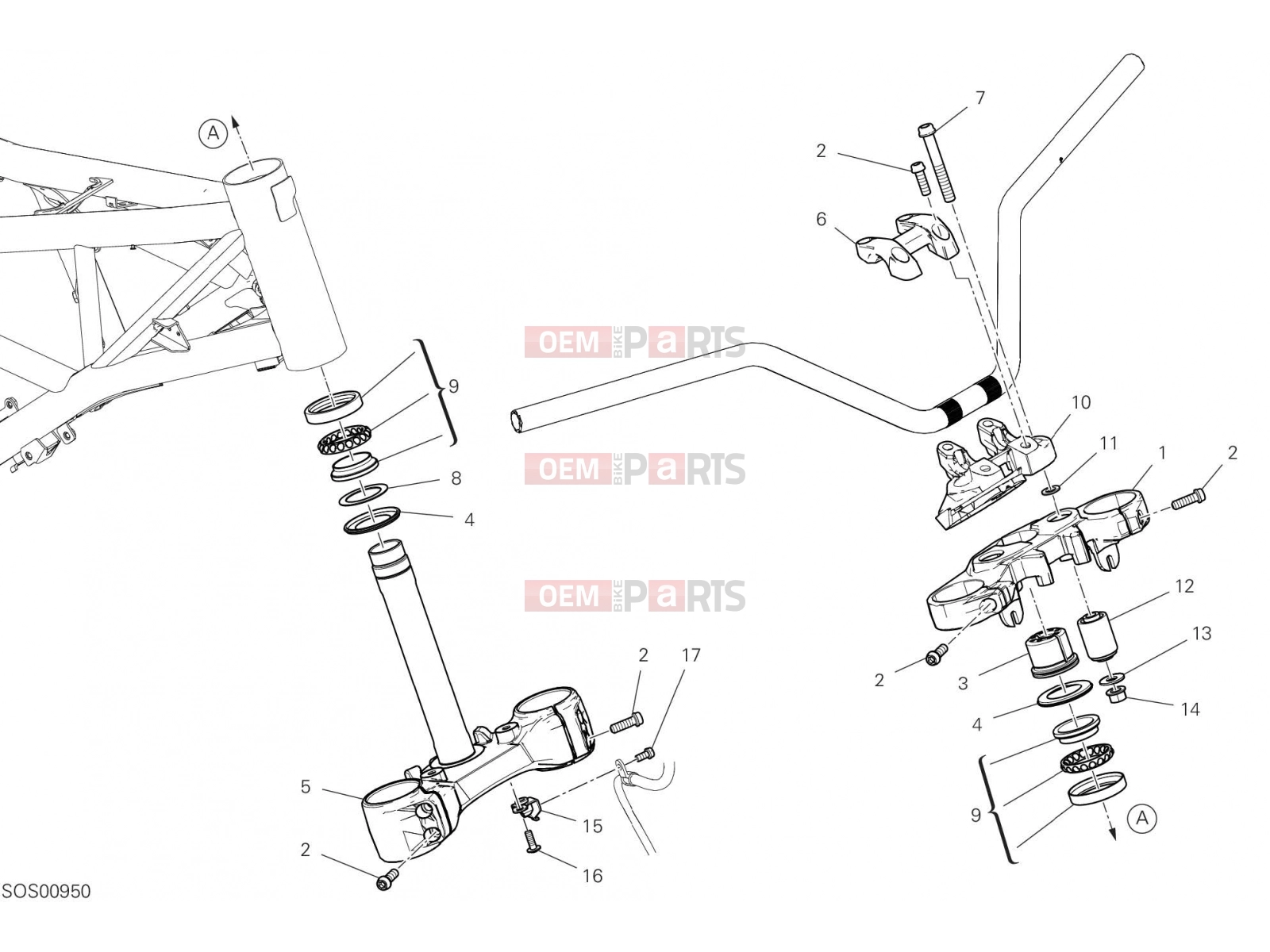 DUCATI 2021 Scrambler ICON STEERING ASSEMBLY