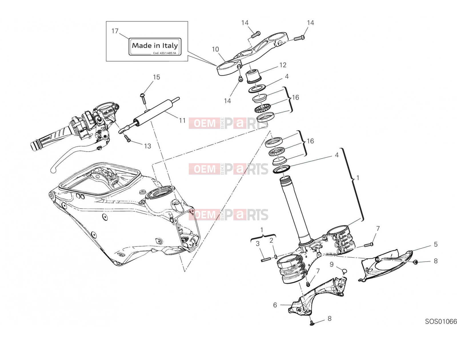 DUCATI 2021 Panigale V2 STEERING ASSEMBLY [MOD:PANV2;XST:ROK]
