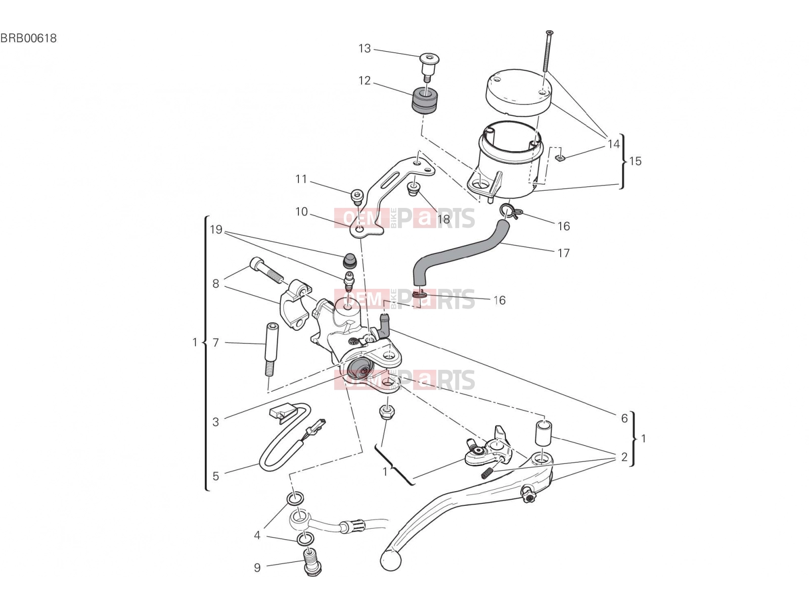DUCATI 2021 Panigale V2 FRONT BRAKE PUMP [MOD:PANV2]