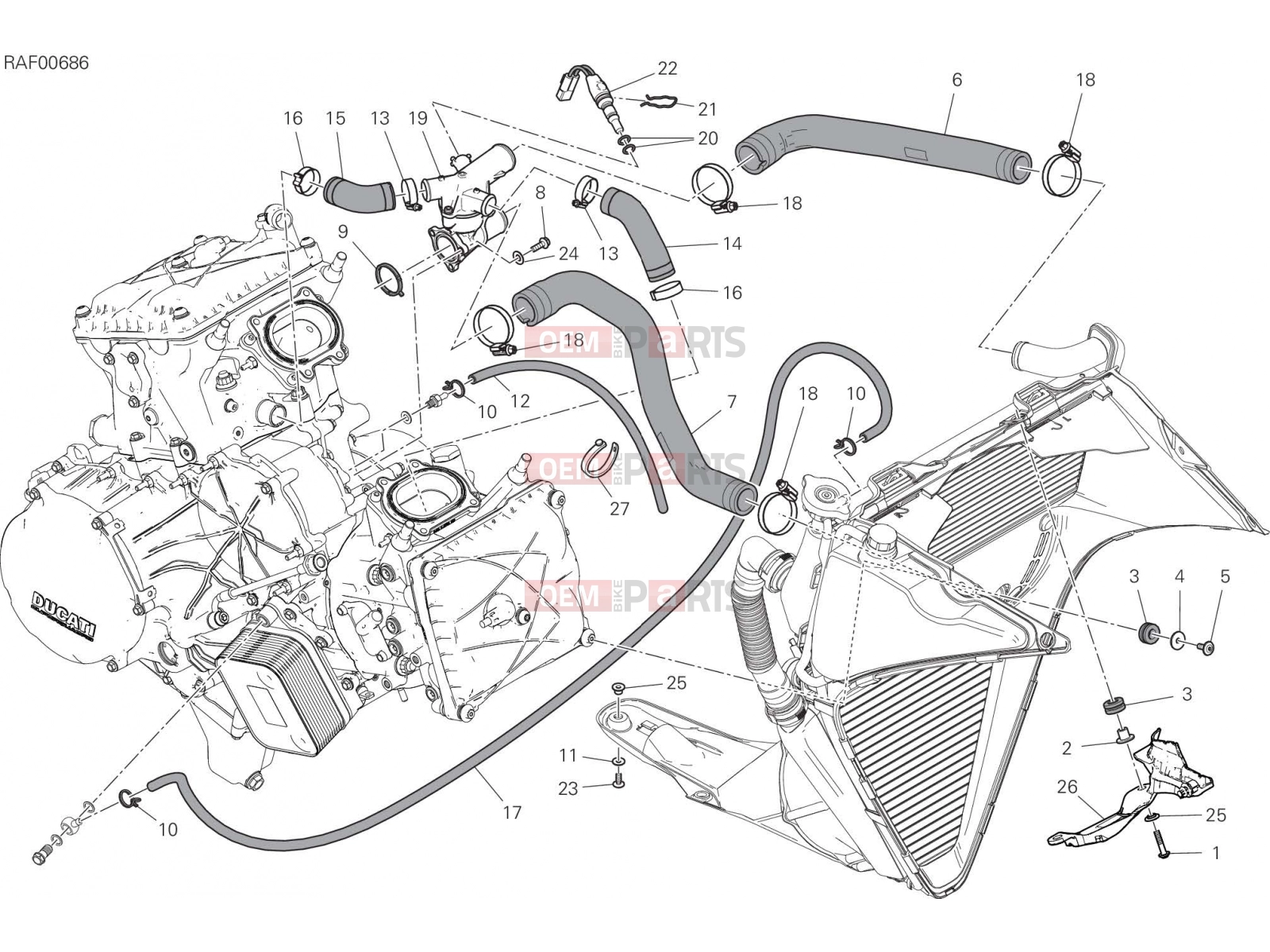 DUCATI 2021 Panigale V2 COOLING CIRCUIT [MOD:PANV2]