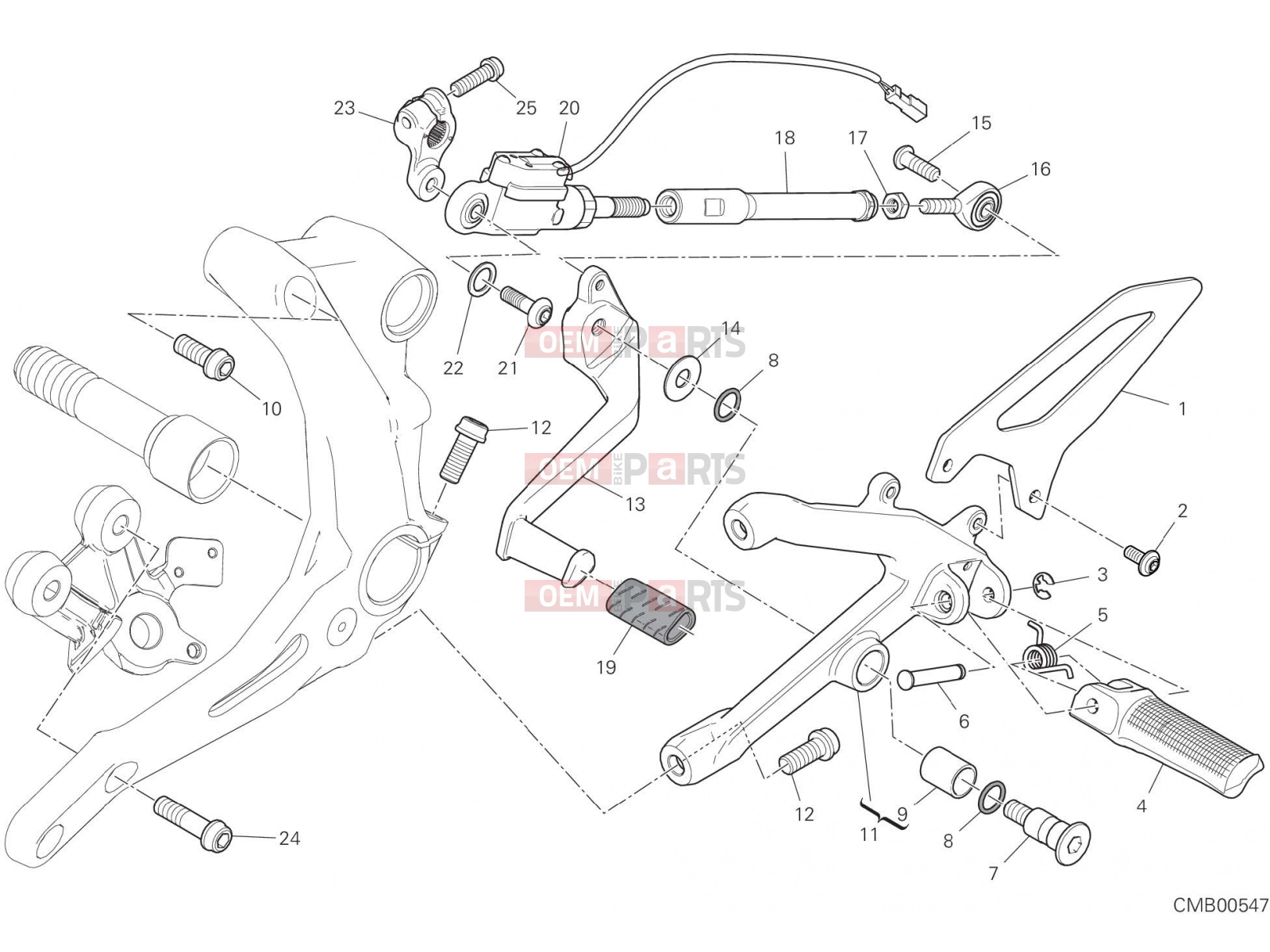 DUCATI 2021 Panigale V2 FOOTRESTS, LEFT [MOD:PANV2]