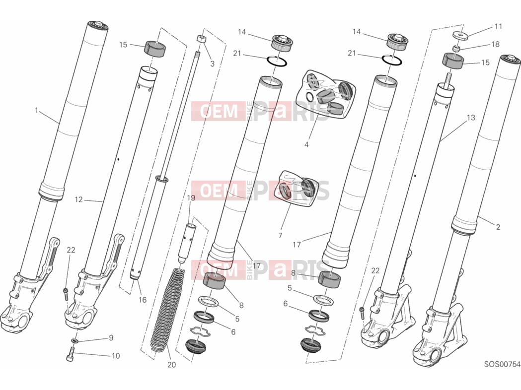 DUCATI 2016 Scrambler Urban Enduro FRONT FORK