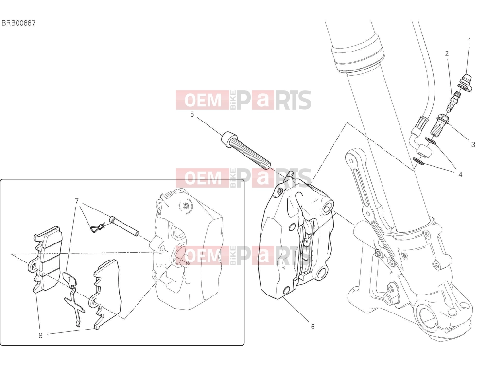DUCATI 2020 Scrambler Icon Dark FRONT BRAKE SYSTEM