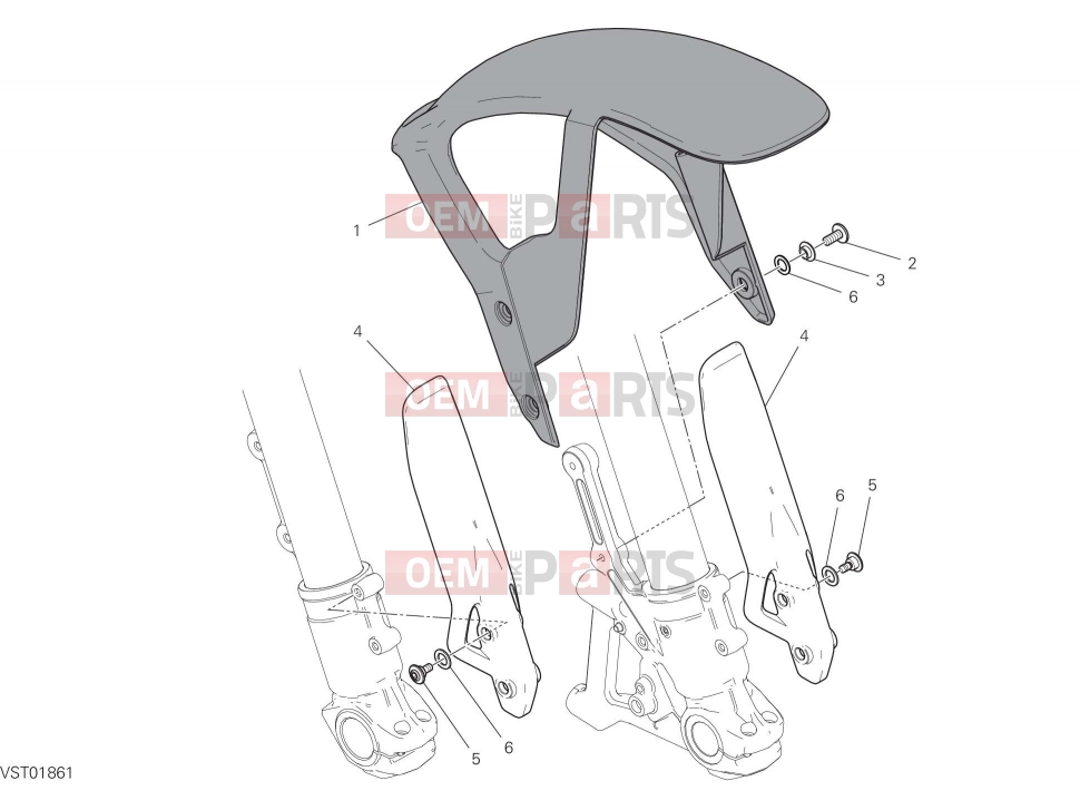 DUCATI 2020 Scrambler Icon Dark FRONT MUDGUARD