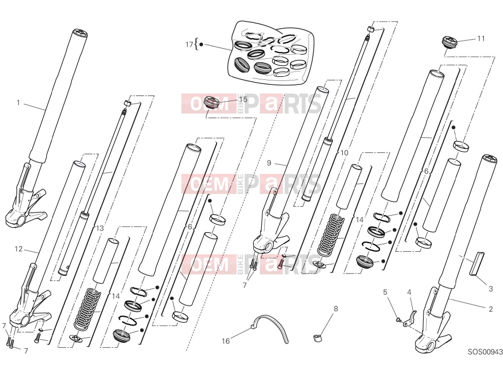 DUCATI 2020 Scrambler 1100 Pro FRONT FORK [MOD:SCR11DRK]