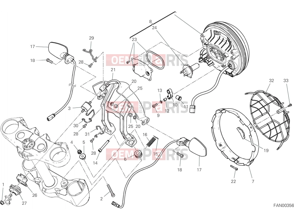 DUCATI 2019 Scrambler Full Throttle HEADLIGHT [MOD:SCR800FT]