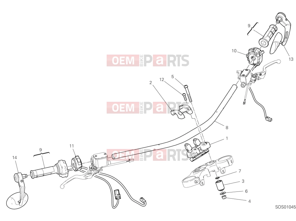 DUCATI 2019 Scrambler Full Throttle HANDLEBAR [MOD:SCR800FT]