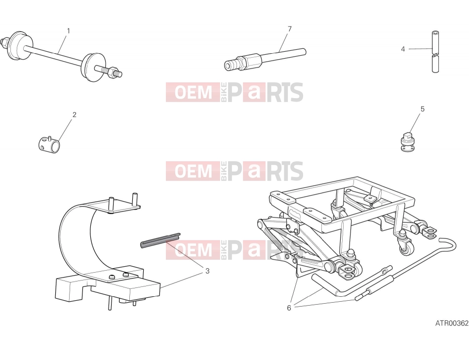 DUCATI 2018 Scrambler Cafe Racer WORKSHOP SERVICE TOOLS, FRAME [MOD:SCR800CR]