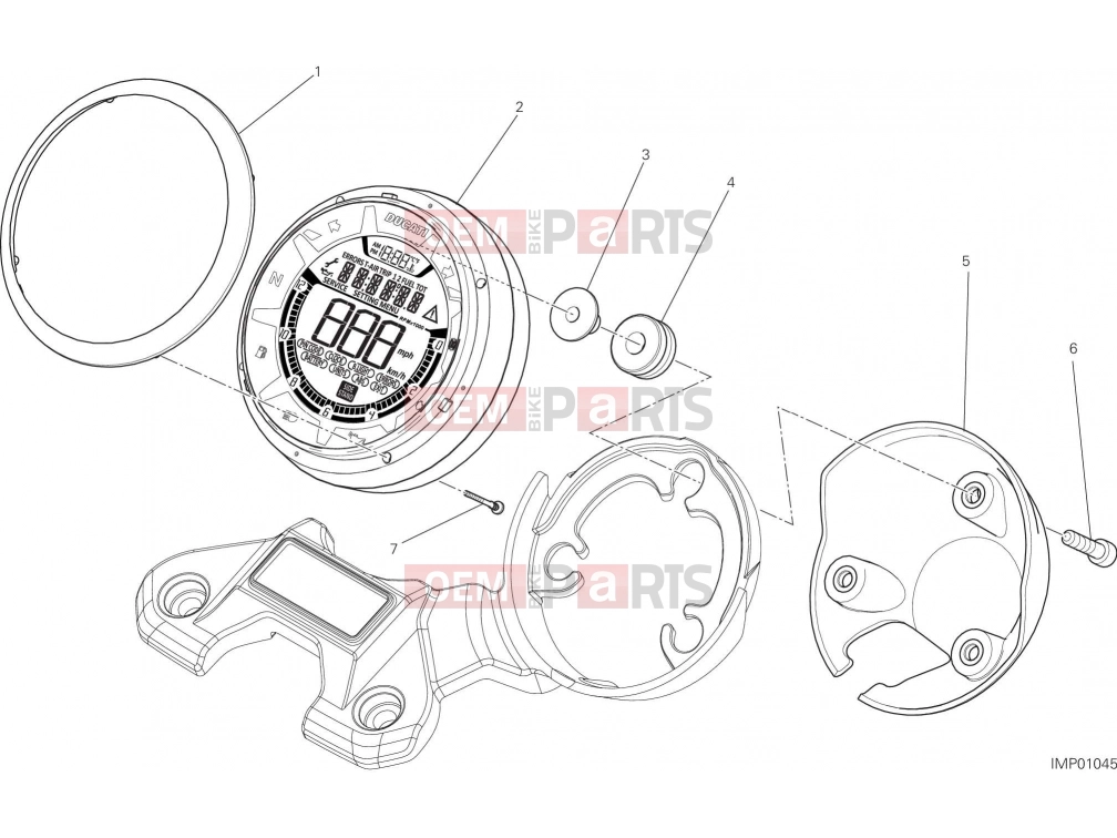 DUCATI 2017 Scrambler Full Throttle INSTRUMENT PANEL [MOD:SCR800FT]