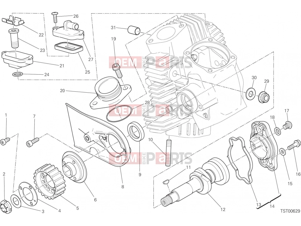 DUCATI 2017 Scrambler Full Throttle HORIZONTAL HEAD – TIMING SYSTEM [MOD:SCR800FT]
