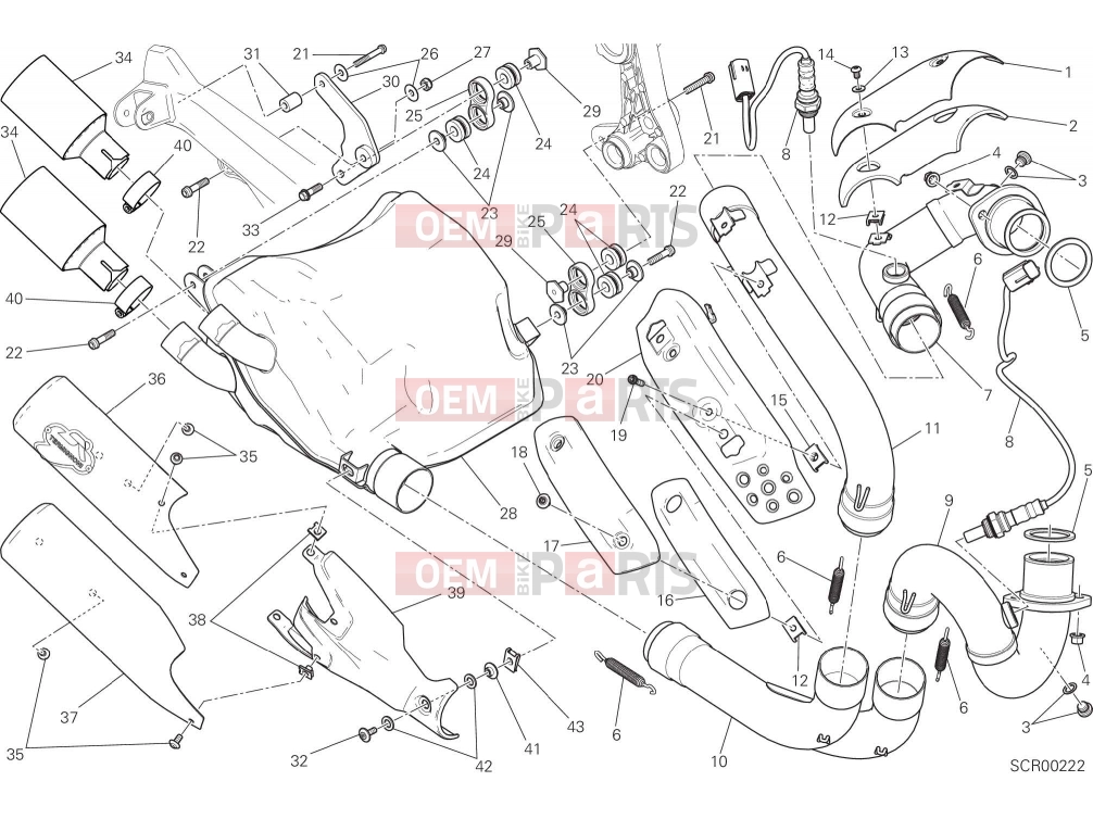 DUCATI 2017 Scrambler Full Throttle EXHAUST SYSTEM [MOD:SCR800FT]