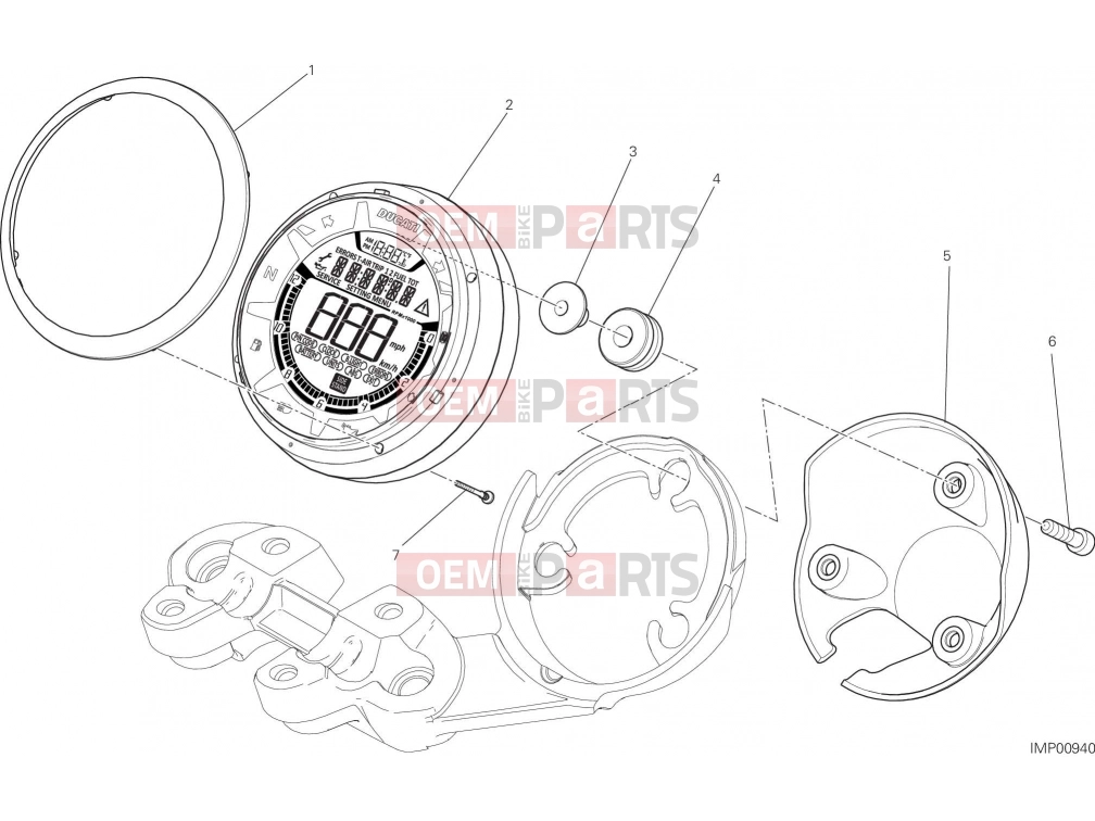DUCATI 2015 Scrambler Full Throttle INSTRUMENT PANEL [MOD:SCR800FT]