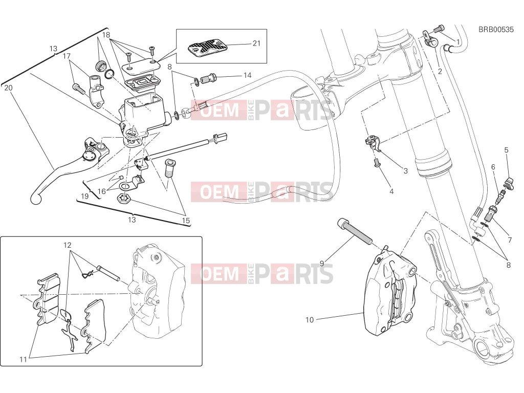 DUCATI 2015 Scrambler Full Throttle FRONT BRAKE SYSTEM [MOD:SCR800FT]