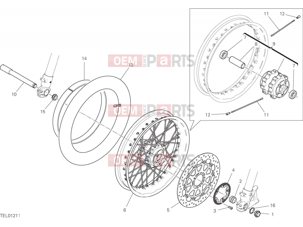 DUCATI 2015 Scrambler Full Throttle FRONT FORK [MOD:SCR800FT;XST:EUR,TWN]