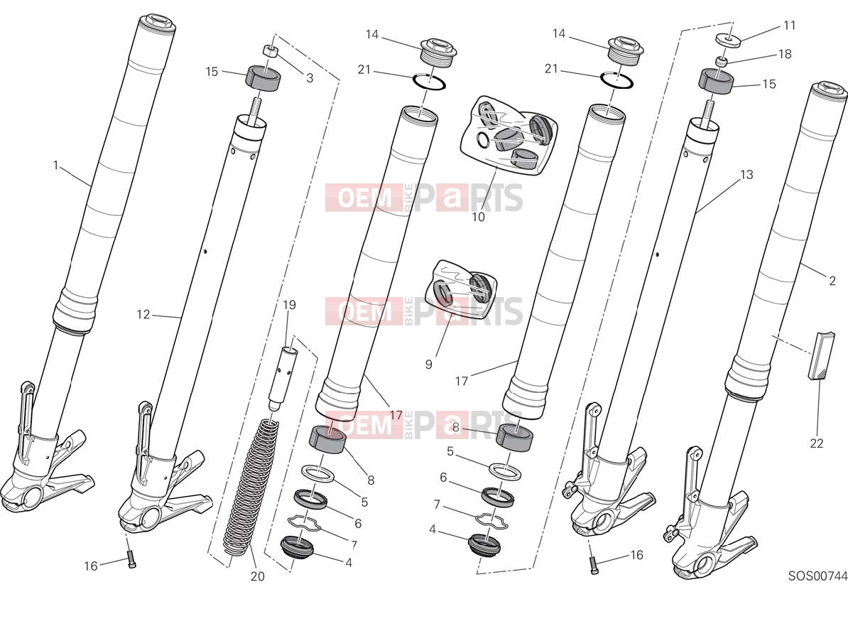 DUCATI 2021 Monster 821 FRONT FORK [MOD:M 821]