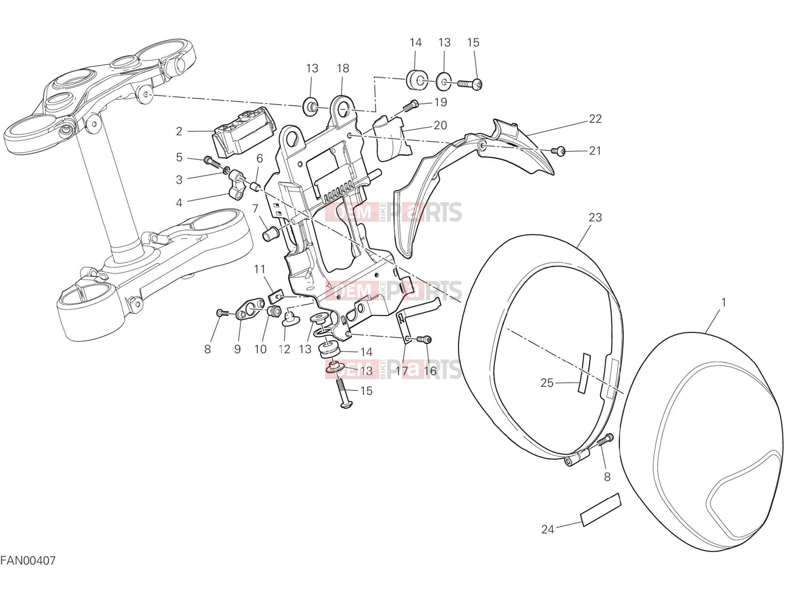 DUCATI 2021 Monster HEADLIGHT [MOD:M937]