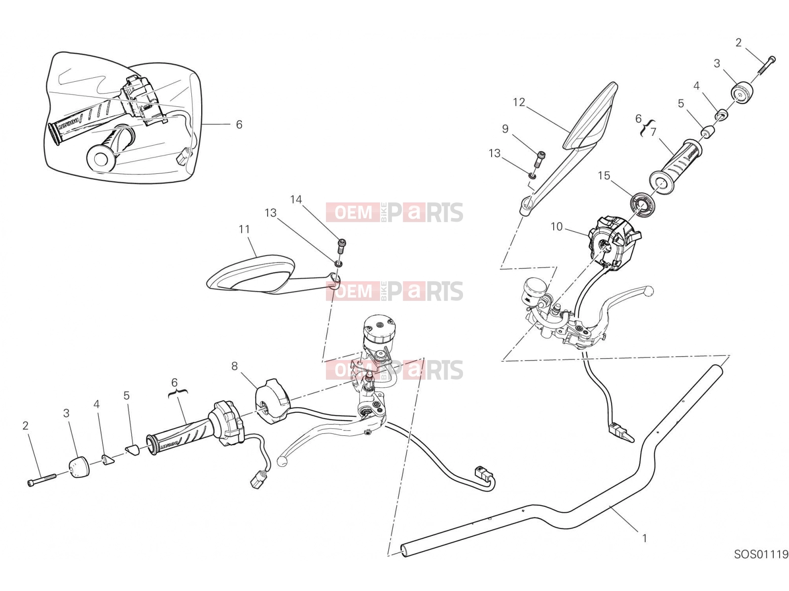 DUCATI 2021 Monster HANDLEBAR [MOD:M937]