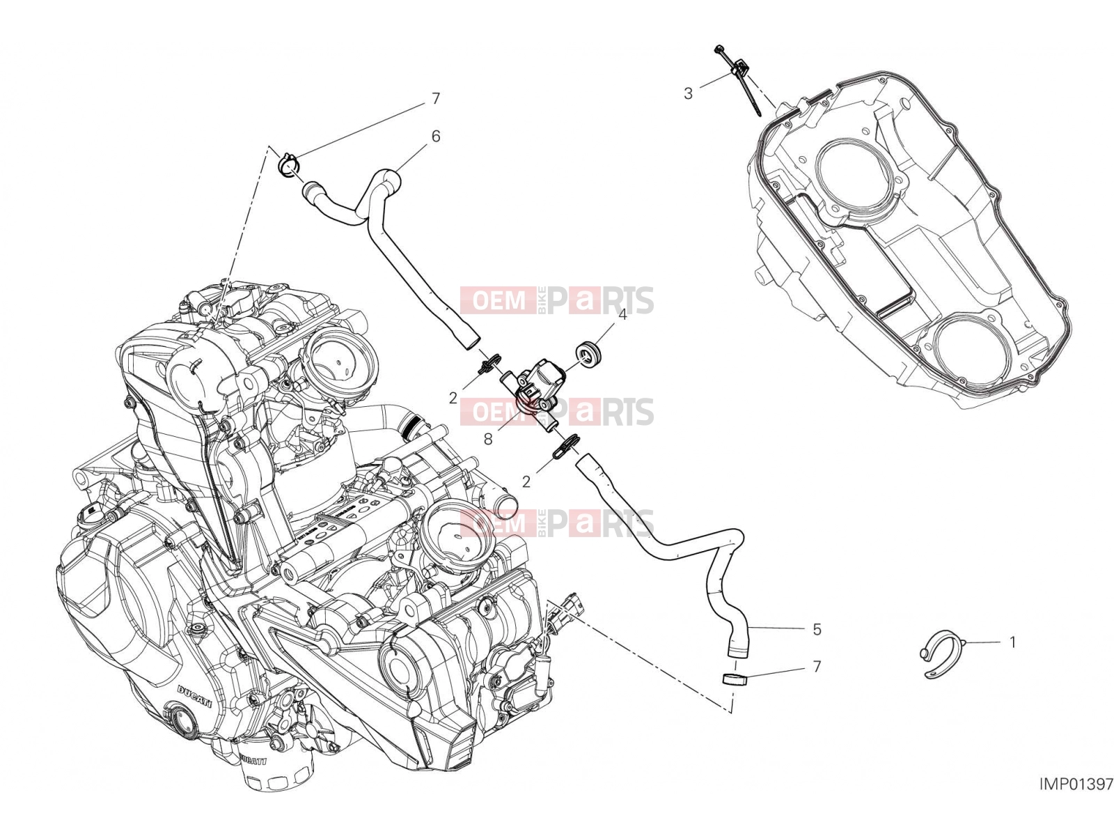 DUCATI 2021 Monster SECONDARY AIR SYSTEM [MOD:M937]