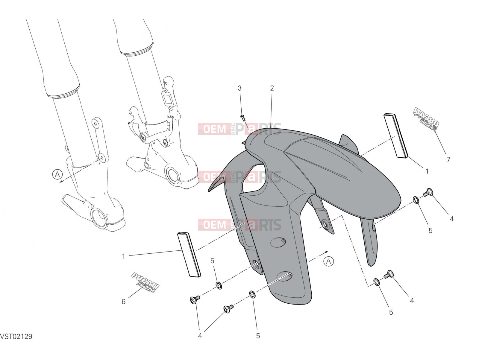 DUCATI 2021 Multistrada V4 FRONT MUDGUARD [MOD:MSV4;XCO:R]