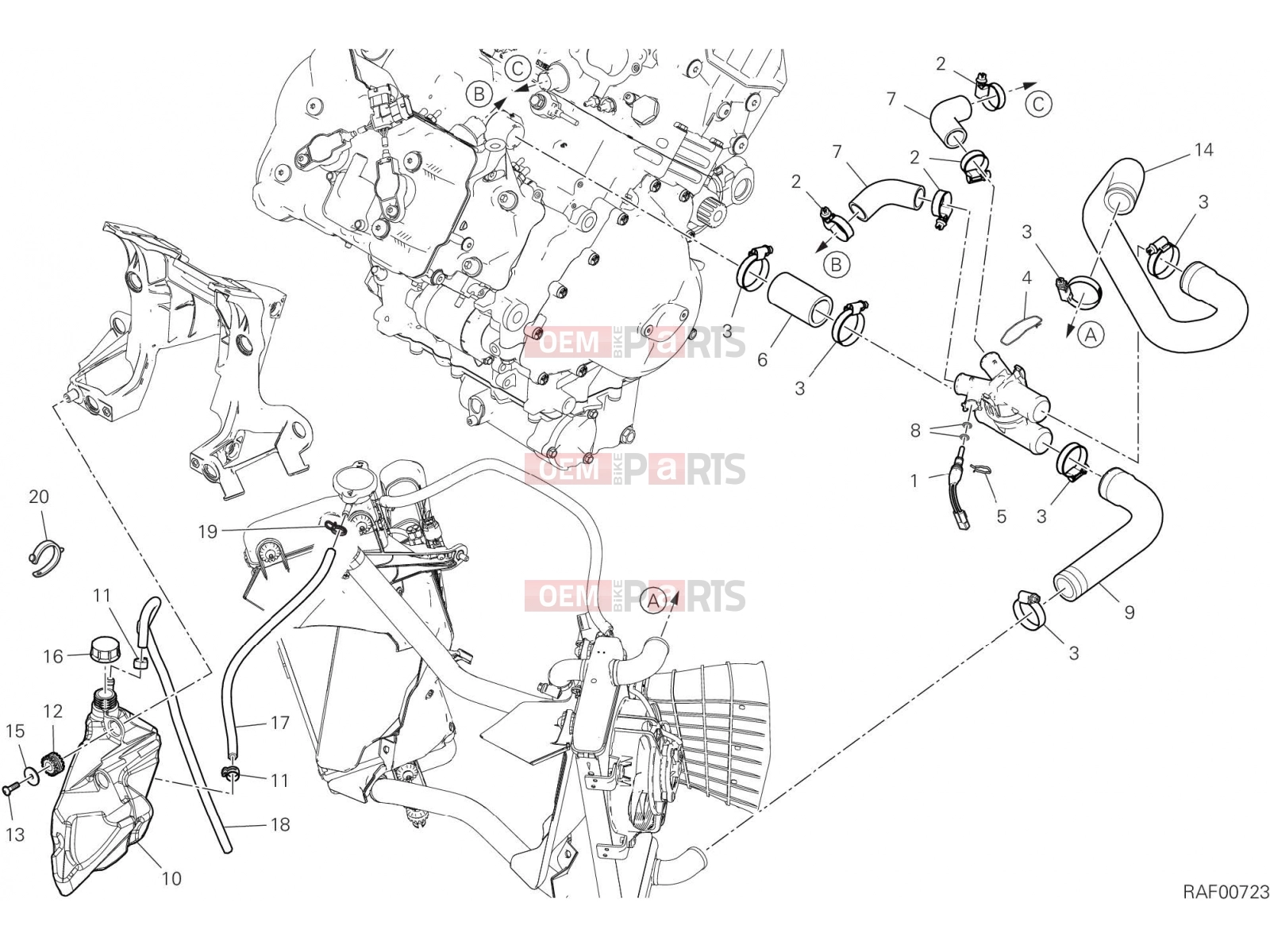 DUCATI 2021 Multistrada V4 COOLING CIRCUIT [MOD:MSV4]