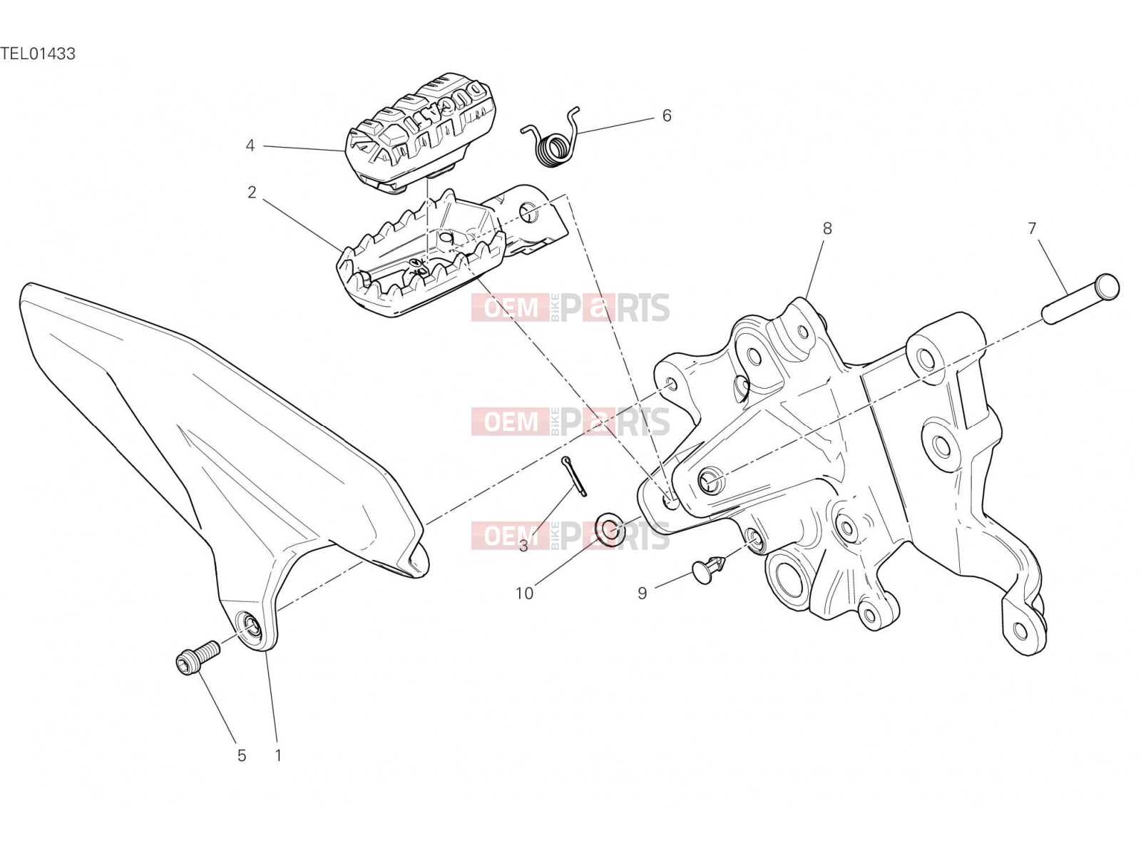 DUCATI 2021 Multistrada V4 FOOTRESTS, RIGHT [MOD:MSV4]
