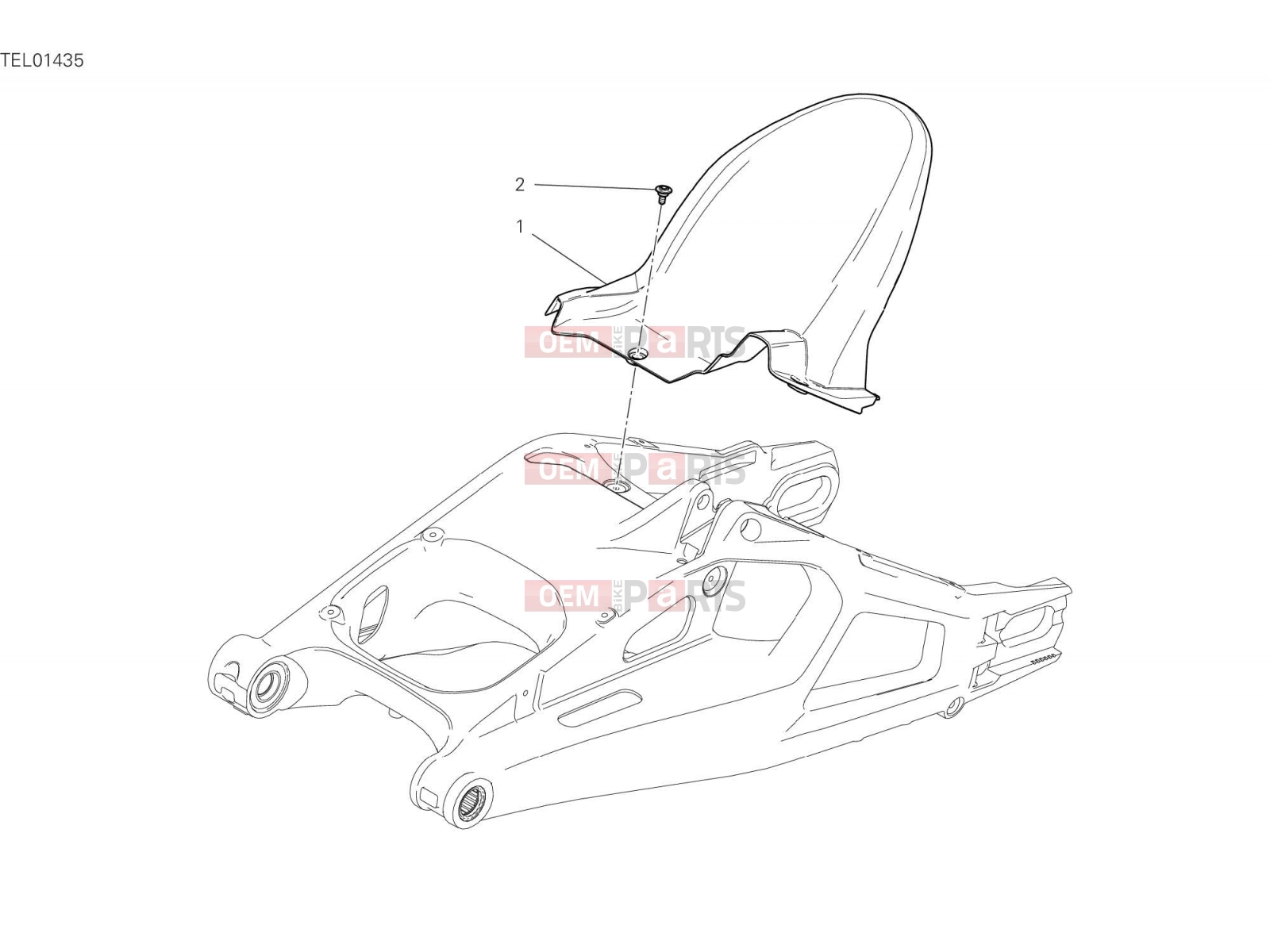 DUCATI 2021 Multistrada V4 REAR MUDGUARD [MOD:MSV4]