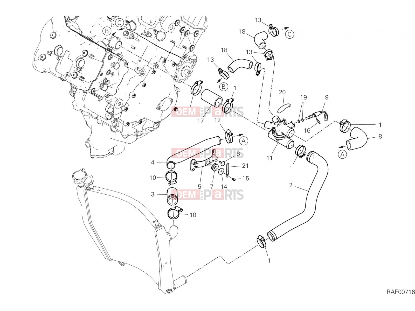 DUCATI 2021 Panigale V4 COOLING CIRCUIT [MOD:PANV4]