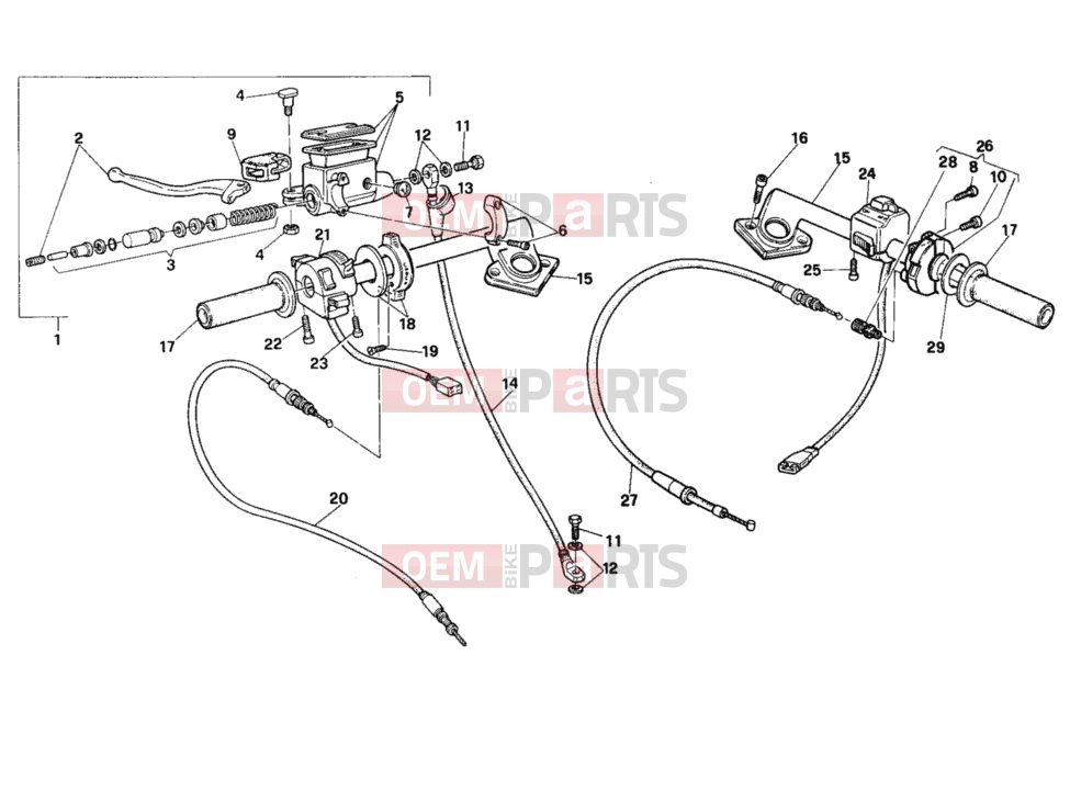 DUCATI 1992 907 I.E. HANDLEBAR