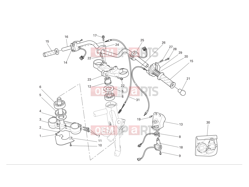DUCATI 2006 Multistrada 620 Handlebar and controls
