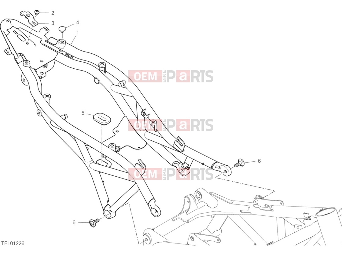 DUCATI 2020 Hypermotard 950 Rear Frame Comp.