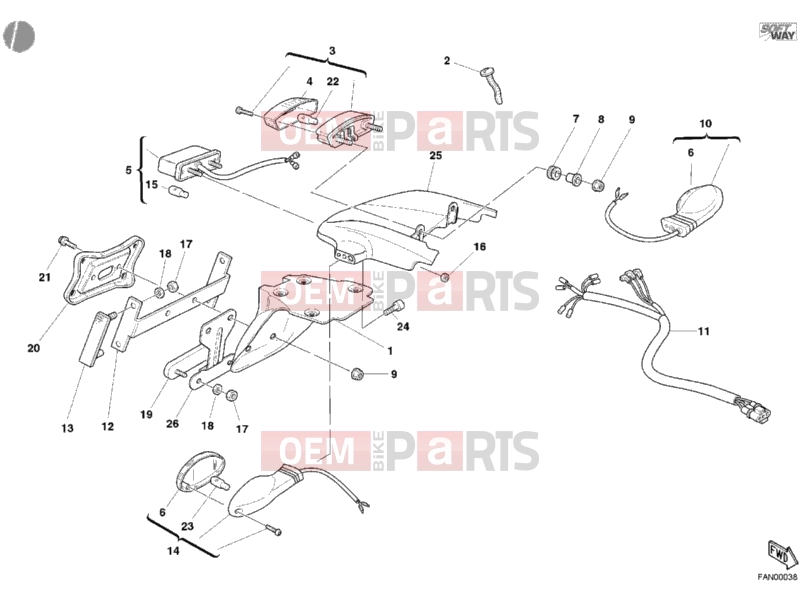 DUCATI 2004 Monster S4R TAILLIGHT » LIGHTING SYSTEM