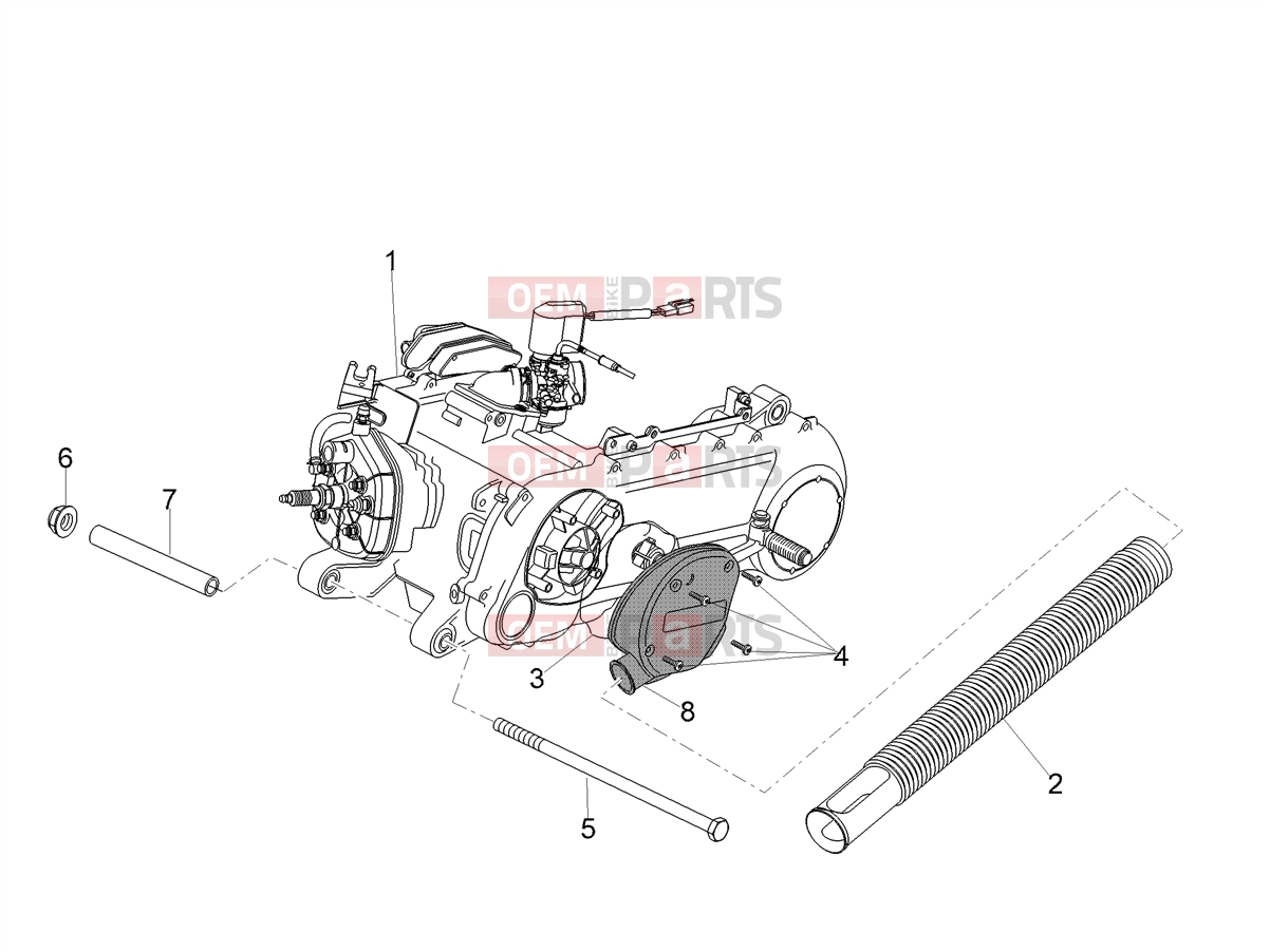 APRILIA SR 50 R Replica Engine » Engine-Completing part-Lever