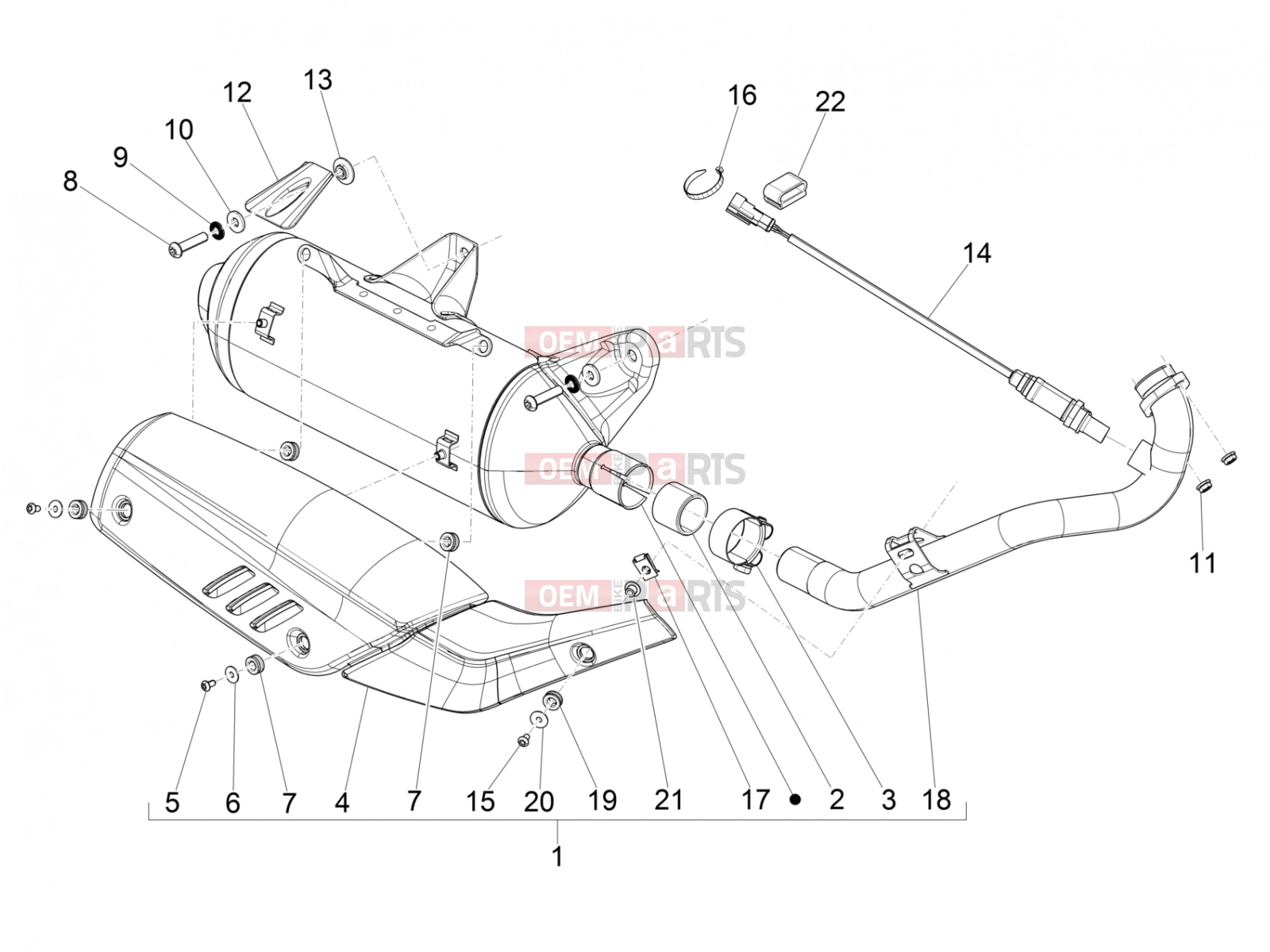 PIAGGIO Beverly 300 IE ABS (APAC) Engine » Silencer