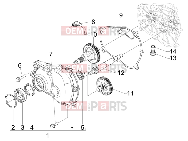 PIAGGIO Beverly 300 IE ABS (APAC) Engine » Reduction unit
