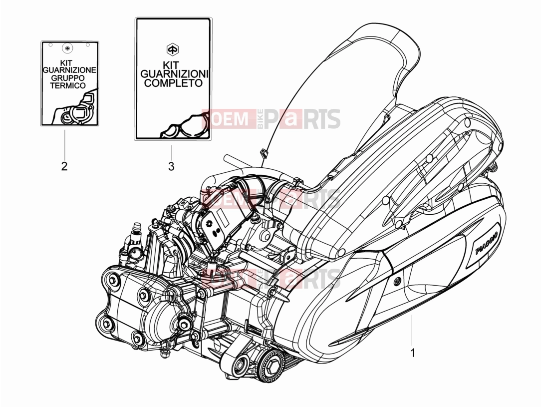 PIAGGIO BV 350 IE ABS (USA / CA) Engine » Engine, assembly