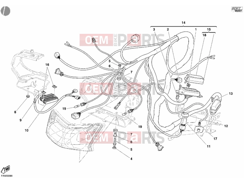 DUCATI 2004 Sporttouring ST3 CABLE HEADLIGHT » LIGHTING SYSTEM