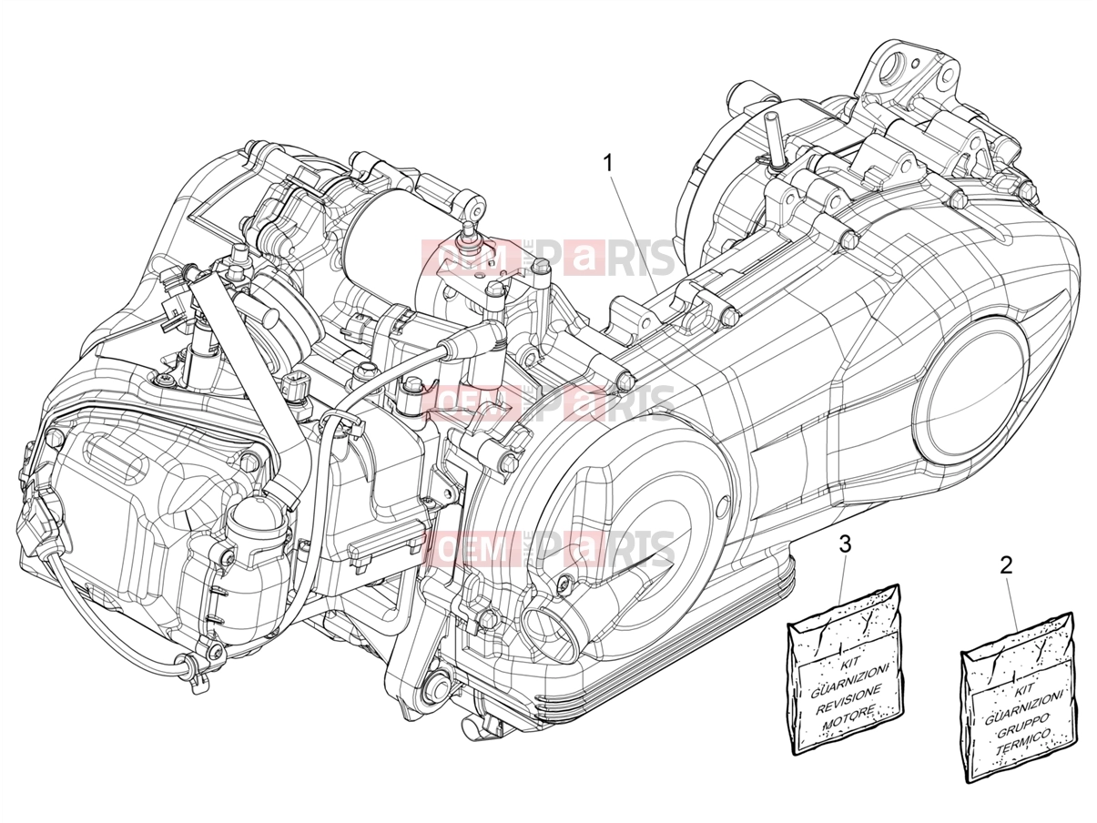 PIAGGIO Liberty 125 Poste Engine » Engine, assembly