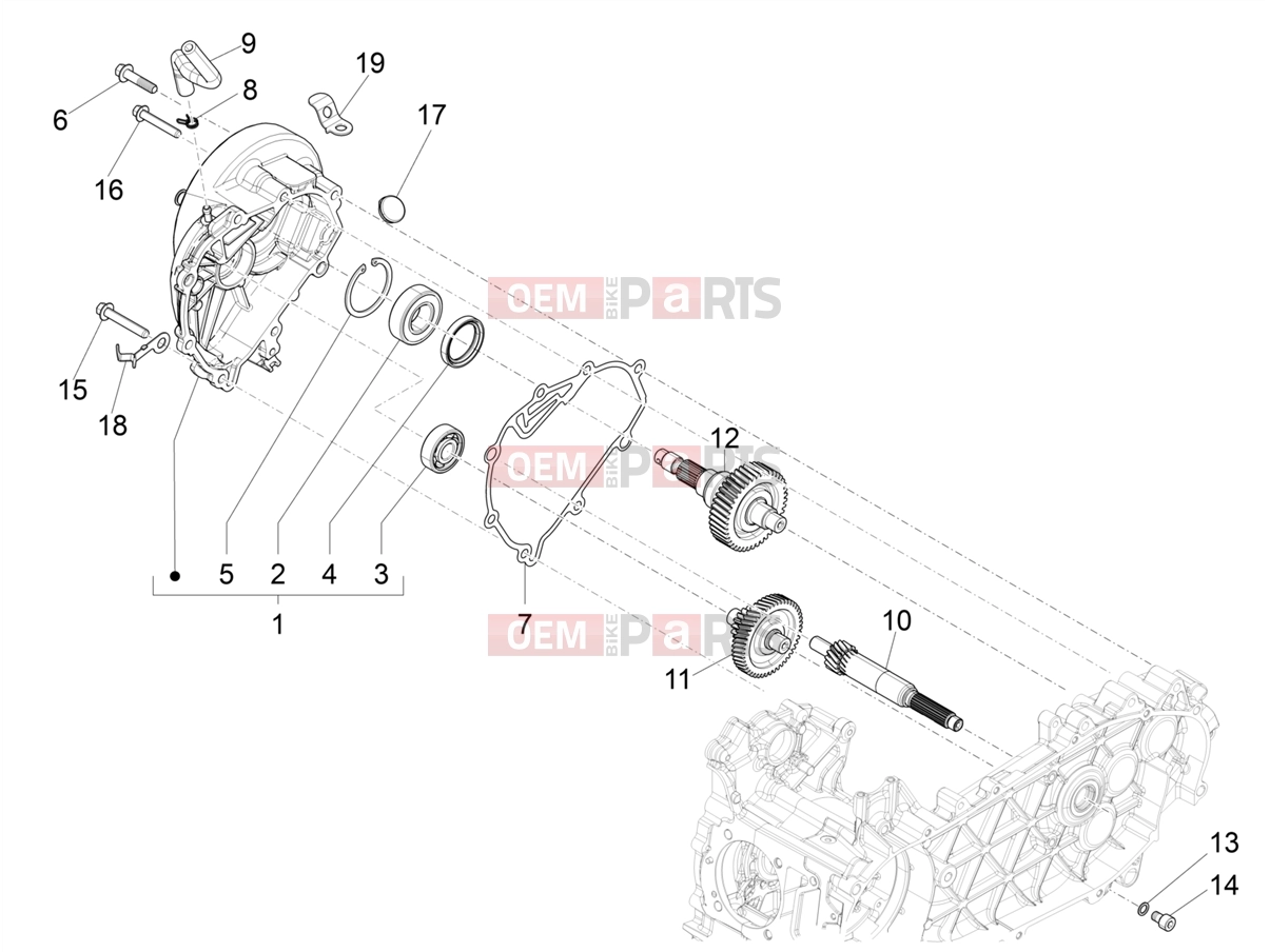 PIAGGIO Liberty 125 Poste Engine » Reduction unit