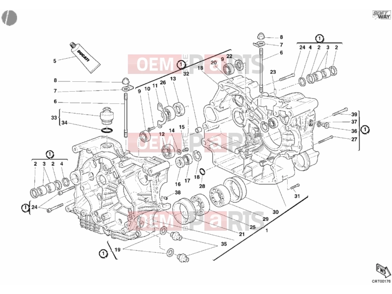 DUCATI 2004 Sporttouring ST3 CRANKCASE » ENGINE CASE
