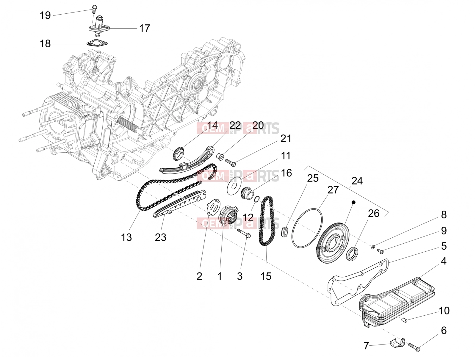 PIAGGIO Liberty 150 Engine » Oil pump