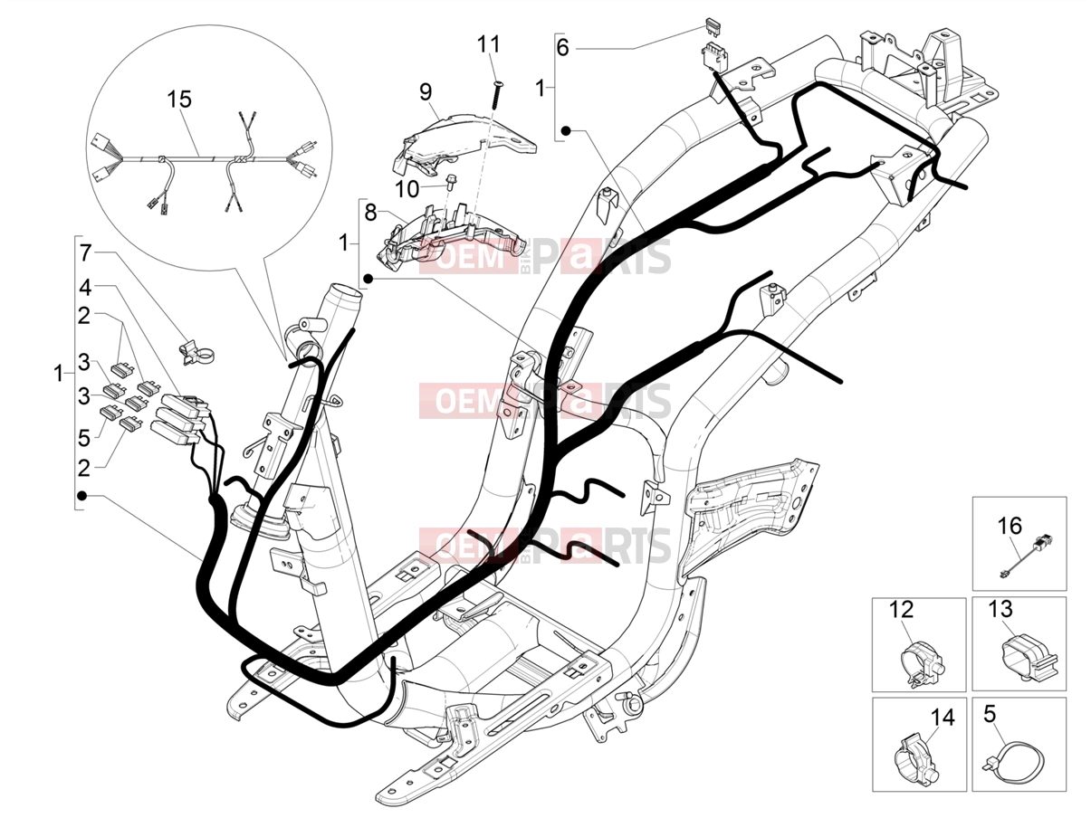 PIAGGIO Liberty 50 Corporate Electrical system » Main cable harness