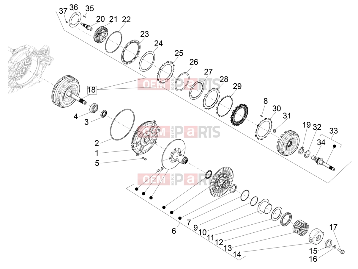 PIAGGIO MP3 350  Maxi Sport Engine » Driven pulley